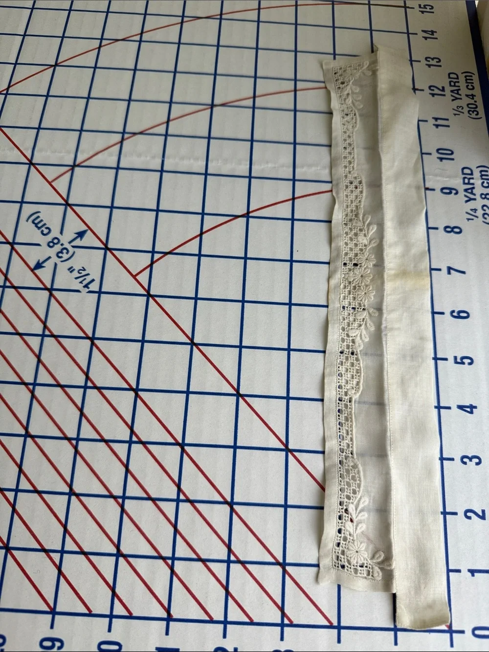 Antique Lace Whitework Trim Fragment Floral Heirloom Sewing 1910s-30s